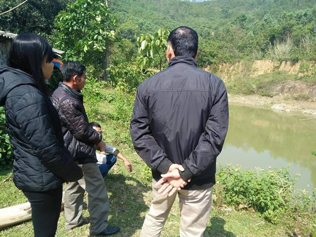 Ba anh em họ chết đuối dưới ao nước công trình giao thông - Ảnh 1. Ba anh em họ chết đuối dưới ao nước công trình giao thông - Ảnh 1.