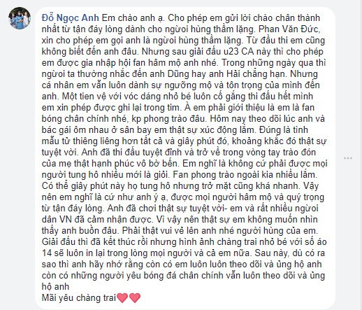 Dân mạng không lãng quên người hùng thầm lặng của U23 VN - Ảnh 7. Dân mạng không lãng quên người hùng thầm lặng của U23 VN - Ảnh 7.
