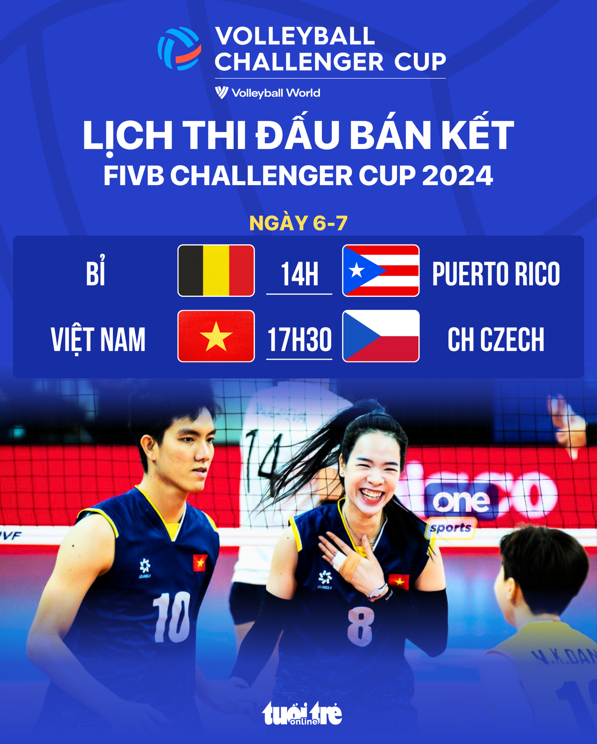 Bán kết FIVB Challenger Cup 2024 Bóng chuyền nữ Việt Nam gặp CH Czech