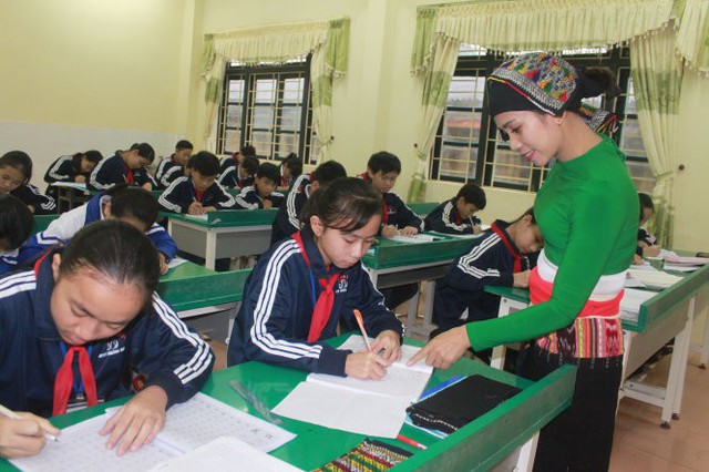 Mở lớp tiếng dân tộc Thái cho học sinh - Ảnh 1. Mở lớp tiếng dân tộc Thái cho học sinh - Ảnh 1.