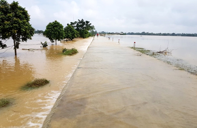 Đê Bùi 2 gặp sự cố, nhấn chìm nhiều hoa màu và nhà dân ở Chương Mỹ - Ảnh 1. Đê Bùi 2 gặp sự cố, nhấn chìm nhiều hoa màu và nhà dân ở Chương Mỹ - Ảnh 1.