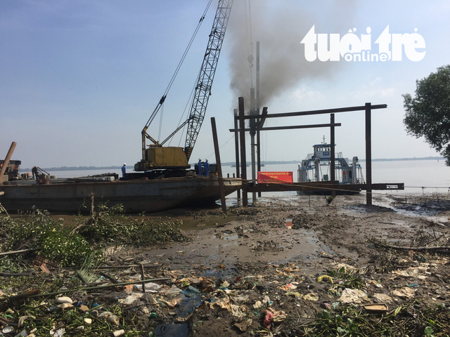 Khởi công bến phà Cần Giờ – Cần Giuộc trên sông Soài Rạp - Ảnh 1. Khởi công bến phà Cần Giờ – Cần Giuộc trên sông Soài Rạp - Ảnh 1.