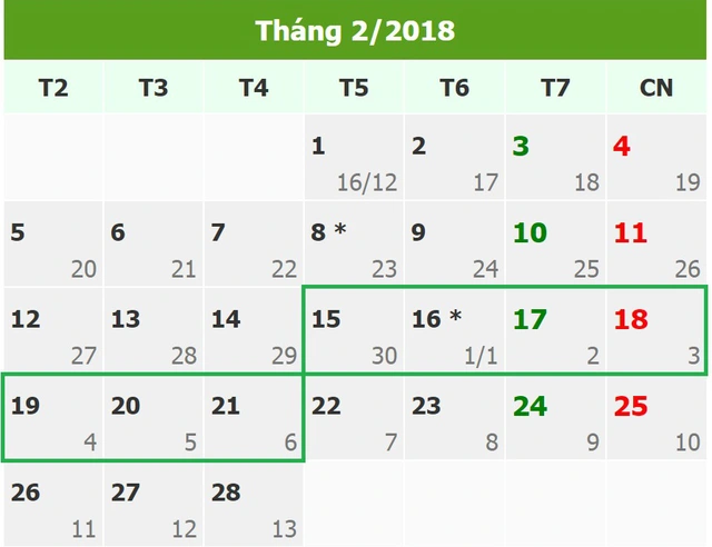 Đề xuất nghỉ 7 ngày Tết Mậu Tuất 2018 - Ảnh 2. Đề xuất nghỉ 7 ngày Tết Mậu Tuất 2018 - Ảnh 2.