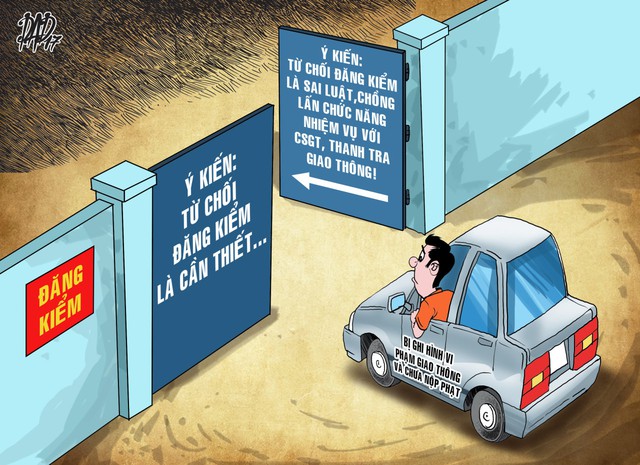 Từ chối đăng kiểm do chưa nộp phạt là trái luật - Ảnh 1. Từ chối đăng kiểm do chưa nộp phạt là trái luật - Ảnh 1.