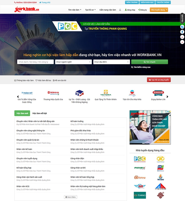 Workbank.vn - Website hàng ngàn việc làm tại Việt Nam - Ảnh 1. Workbank.vn - Website hàng ngàn việc làm tại Việt Nam - Ảnh 1.
