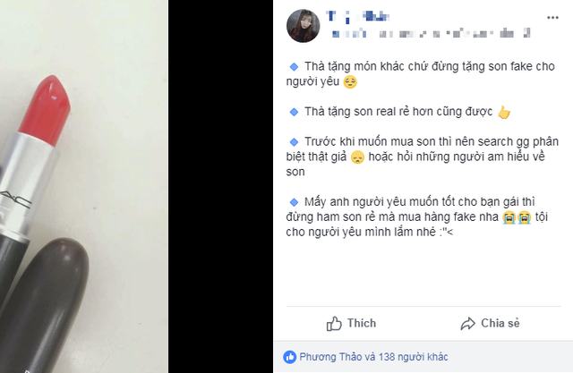 Người yêu tặng rổ son, nhưng tất cả đều là son giả? - Ảnh 1. Người yêu tặng rổ son, nhưng tất cả đều là son giả? - Ảnh 1.