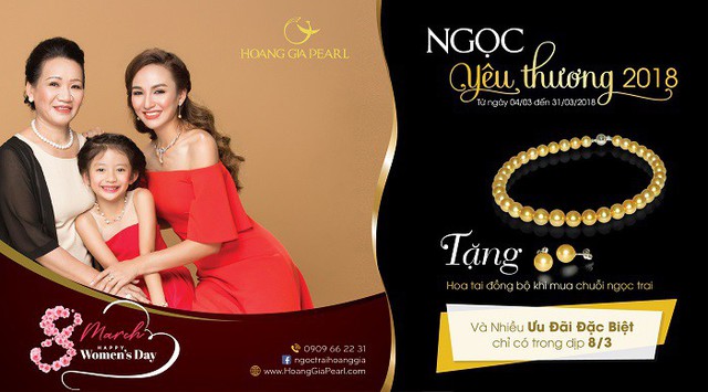 Ngọc Trai Hoàng Gia ra mắt BST mừng 8-3 tôn vinh phái đẹp - Ảnh 1. Ngọc Trai Hoàng Gia ra mắt BST mừng 8-3 tôn vinh phái đẹp - Ảnh 1.