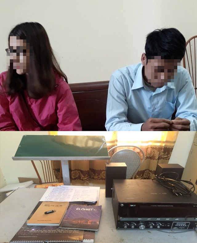 Công an kiểm tra việc truyền đạo trái phép Hội thánh đức chúa trời mẹ - Ảnh 1. Công an kiểm tra việc truyền đạo trái phép Hội thánh đức chúa trời mẹ - Ảnh 1.