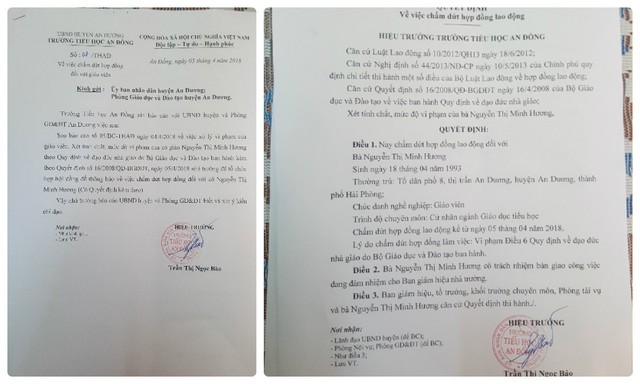 Chấm dứt hợp đồng với cô giáo bắt học sinh uống nước giẻ lau bảng - Ảnh 1. Chấm dứt hợp đồng với cô giáo bắt học sinh uống nước giẻ lau bảng - Ảnh 1.