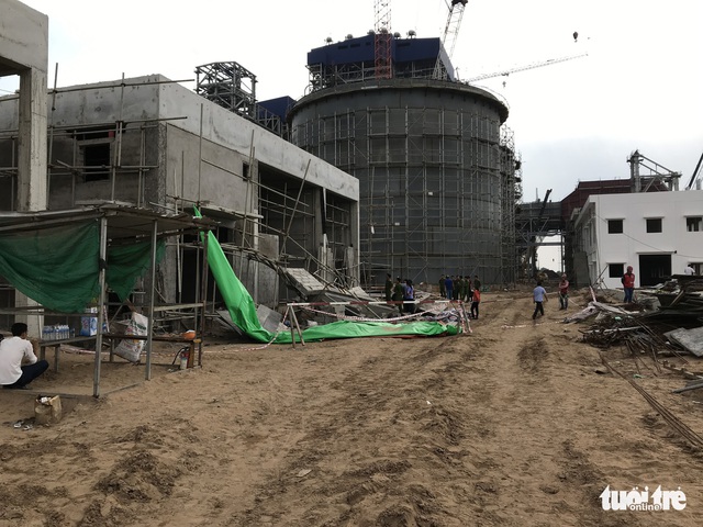 Xác định nguyên nhân sập giàn giáo nhà máy nhiệt điện - Ảnh 1. Xác định nguyên nhân sập giàn giáo nhà máy nhiệt điện - Ảnh 1.
