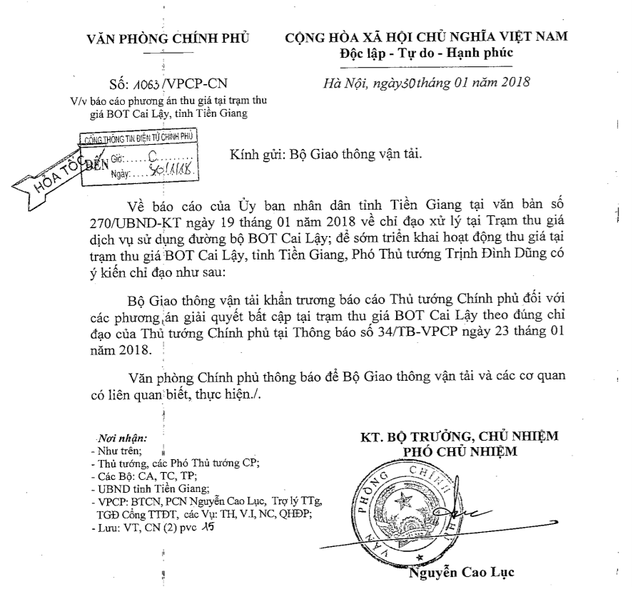 Khẩn trương báo cáo Thủ tướng cách giải quyết BOT Cai Lậy - Ảnh 2. Khẩn trương báo cáo Thủ tướng cách giải quyết BOT Cai Lậy - Ảnh 2.