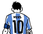 Đá hỏng penalty, Messi bị chế ảnh thành... Miss