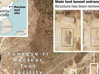 Triều Tiên sẽ phá hủy bãi thử hạt nhân sớm nhất ngày 23-5