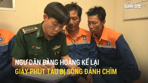 Ngư dân bàng hoàng kể lại giây phút tàu bị sóng đánh chìm