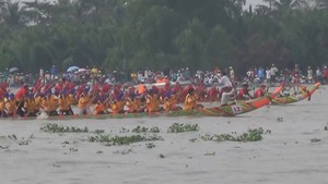 Khai mạc giải đua ghe ngo Lễ hội Okombok Kiên Giang năm 2019