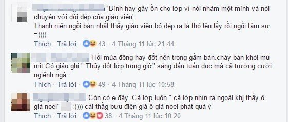 Một số nhận xét của thầy cô trong sổ đầu bài được cộng đồng mạng kể lại đầy hài hước - Ảnh: FB