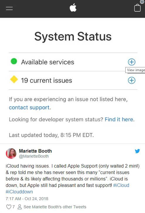 Apple iCloud gặp sự cố, hơn hai phần ba dịch vụ liên quan ngưng hoạt động - Ảnh 3. Apple iCloud gặp sự cố, hơn hai phần ba dịch vụ liên quan ngưng hoạt động - Ảnh 3.