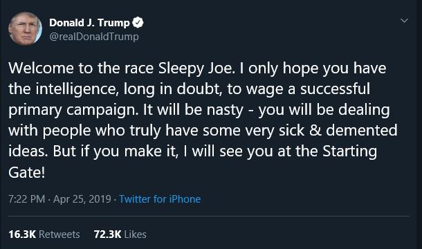 Ông Biden tranh cử tổng thống, ông Trump đá xoáy phe Dân chủ - Ảnh 2. Ông Biden tranh cử tổng thống, ông Trump đá xoáy phe Dân chủ - Ảnh 2.