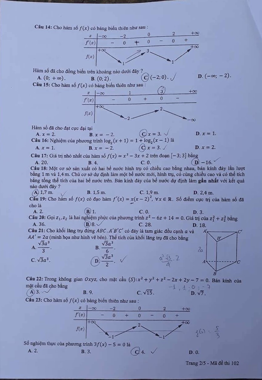 Đáp án môn toán thi THPT quốc gia 2019 - Ảnh 6.