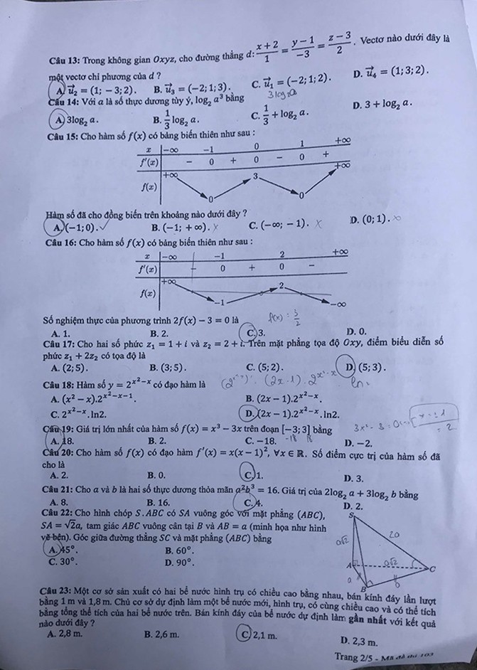 Đáp án môn toán thi THPT quốc gia 2019 - Ảnh 11.