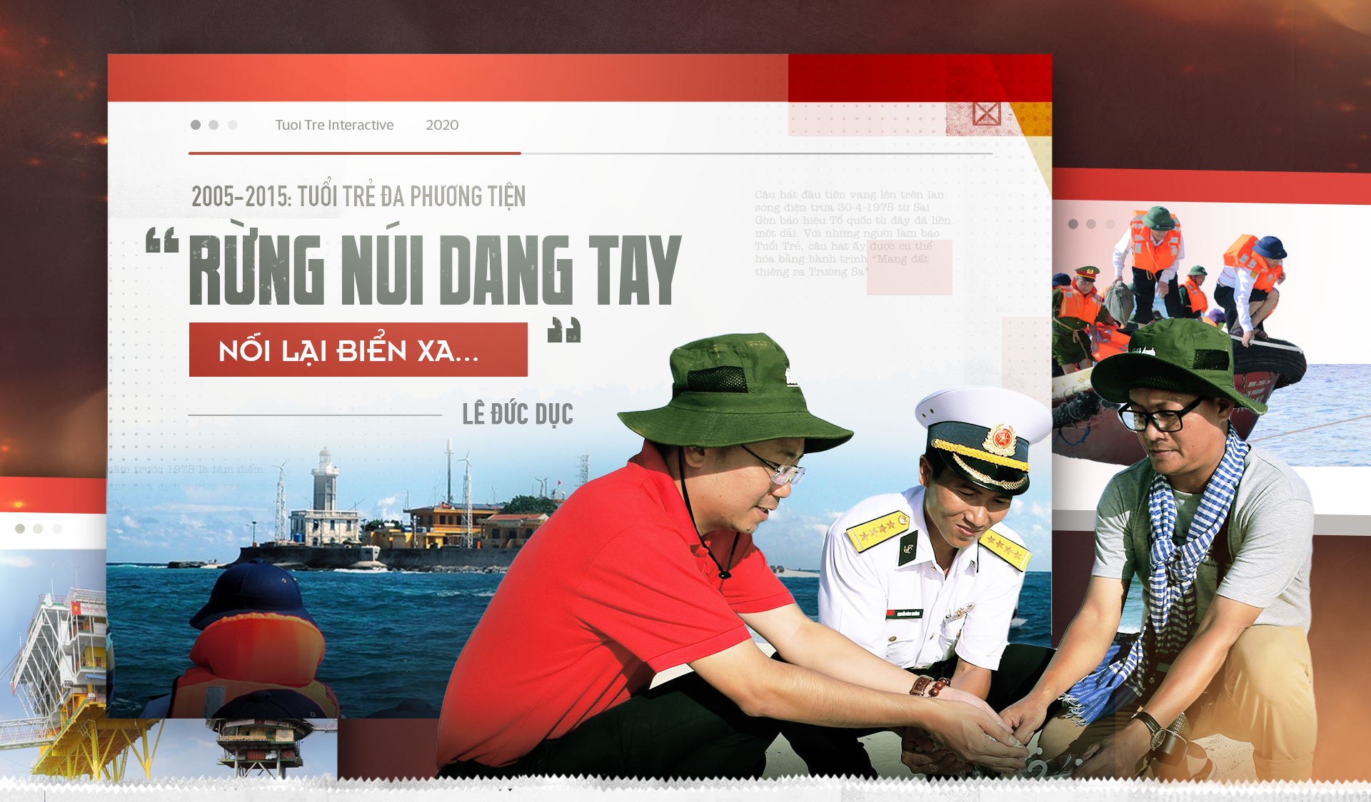 "Rừng núi dang tay nối liền biển xa"