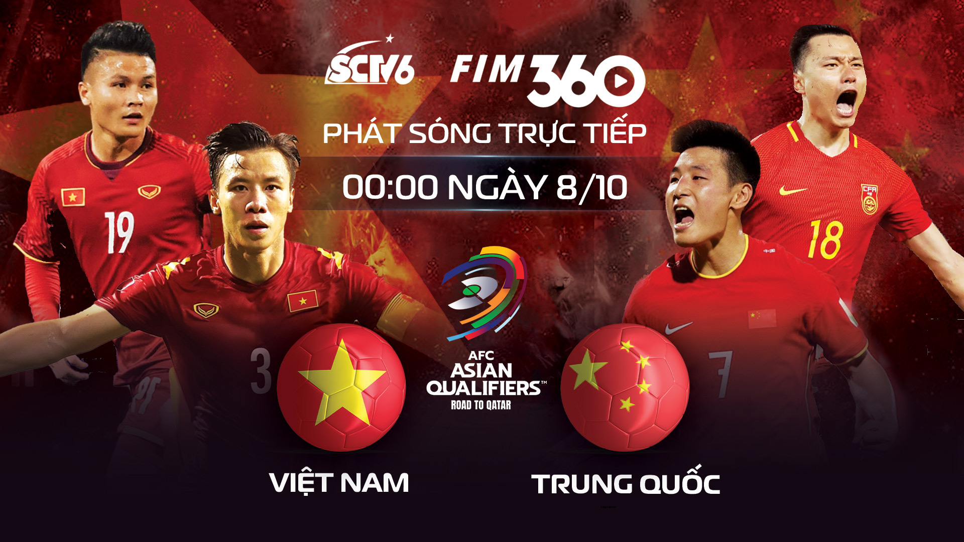 SCTV6 phát sóng trực tiếp trận Trung Quốc - Việt Nam thuộc Vòng loại 3 World Cup - Ảnh 1.