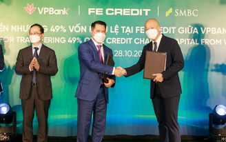 FE Credit tự tin đặt mục tiêu lãi 1.200 tỉ đồng- Ảnh 2. VPBank đã hoàn tất bán gần một nửa vốn FE Credit cho đối tác Nhật