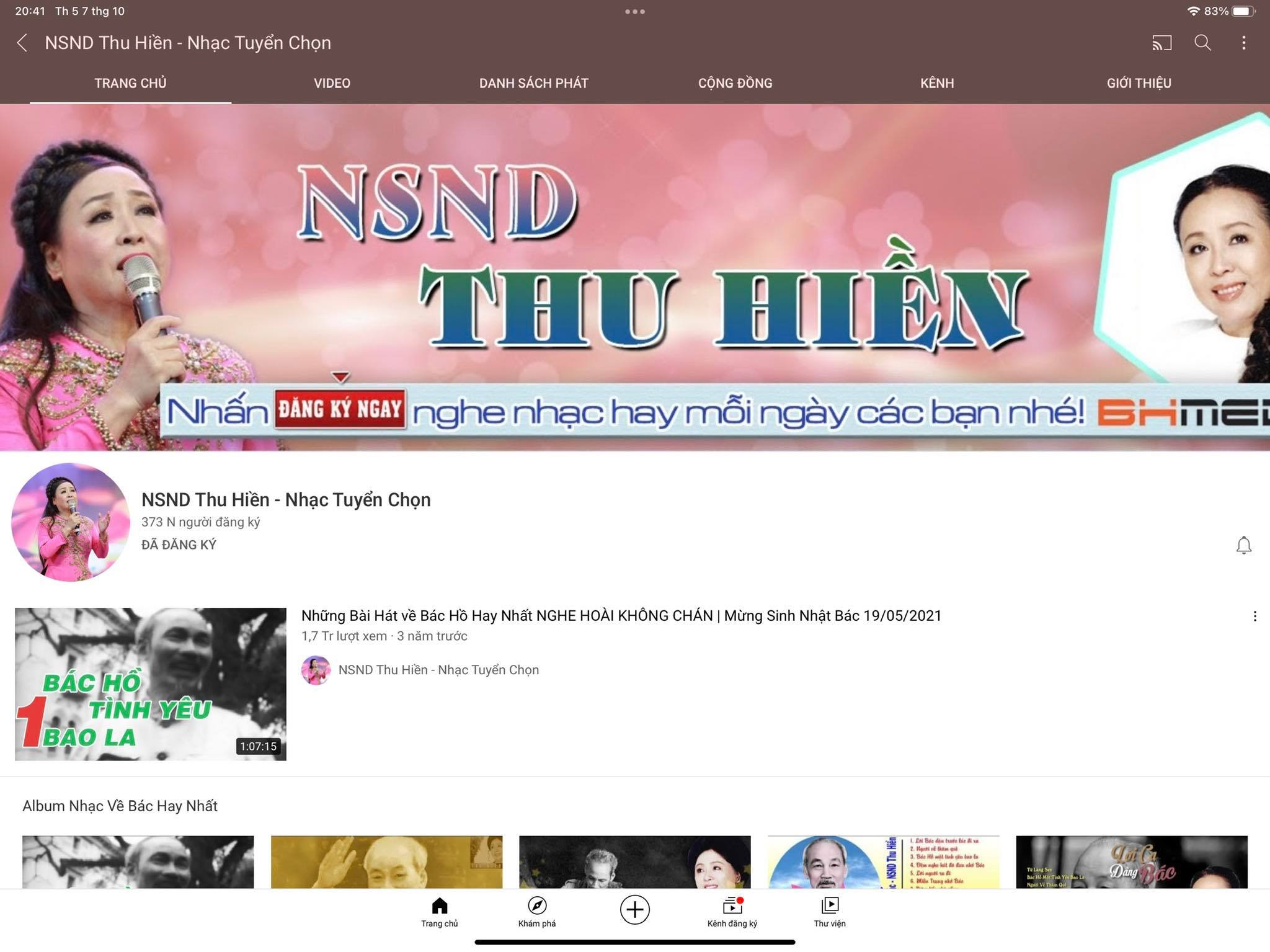 BH Media ‘mạo danh’ NSND Thu Hiền lập kênh trên YouTube? - Ảnh 1.