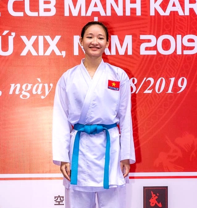 Hoàng Thị Mỹ Tâm giành HCV ở Giải vô địch karatedo châu Á 2021 - Ảnh 1.