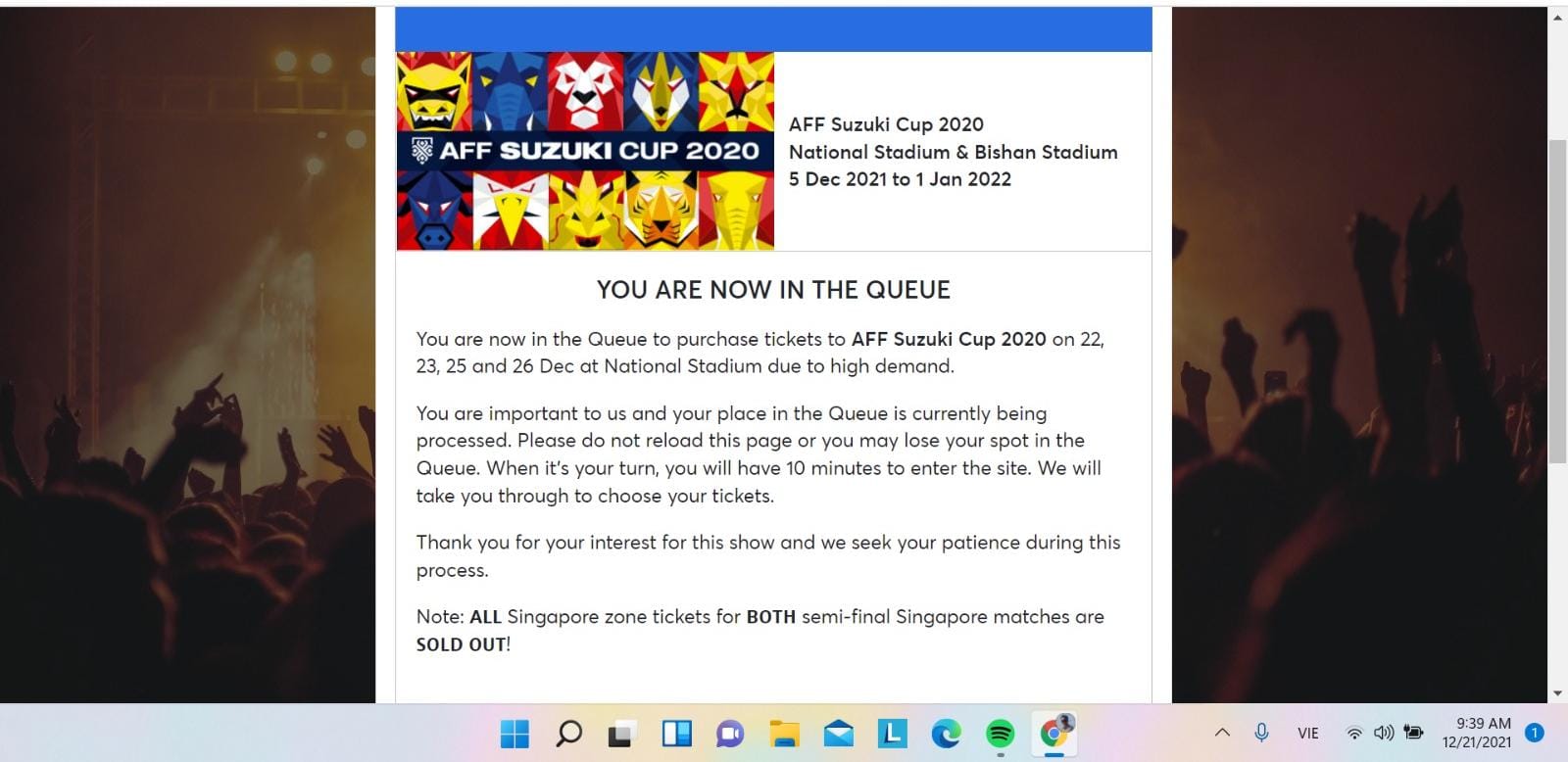 Hết vé trận Việt Nam - Thái Lan ở bán kết AFF Suzuki Cup 2020 - Ảnh 2.