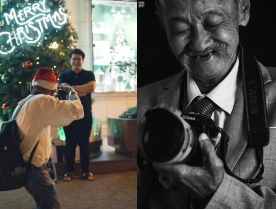 Cảm phục ông cụ gần 80 tuổi vẫn chụp ảnh dạo, bạn trẻ tặng cụ bộ ảnh cực chất - Ảnh 1.