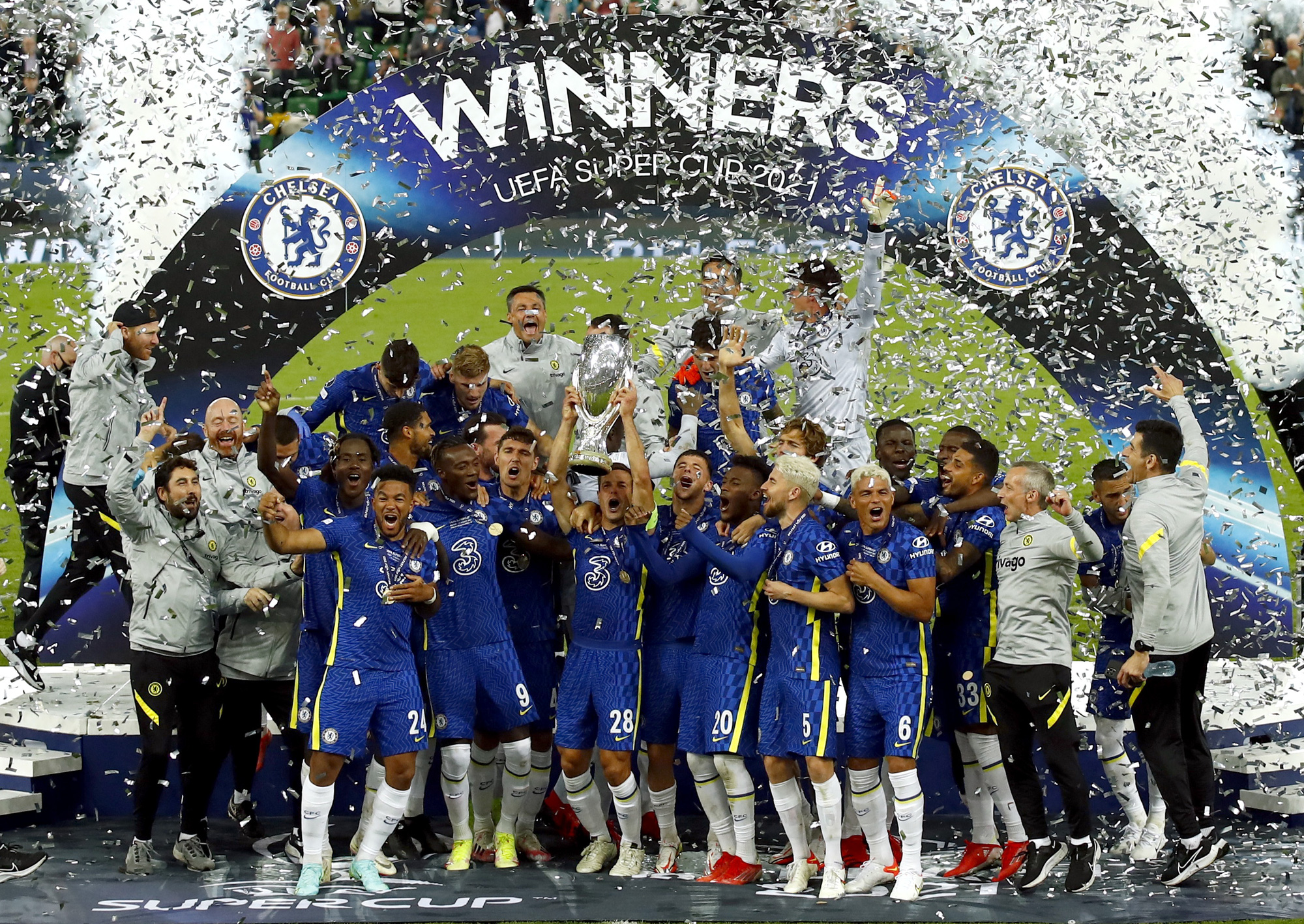 Chelsea đoạt Siêu cúp châu Âu 2021 sau loạt ‘đấu súng’ cân não - Ảnh 1.