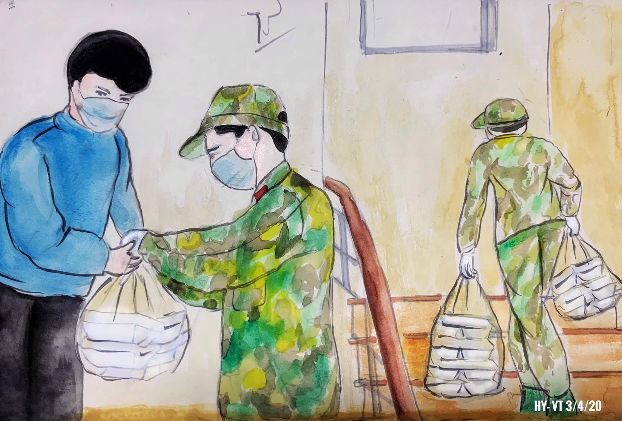 Những bức vẽ xúc động về cuộc chiến chống COVID-19 của cô giáo ở Vũng Tàu - Ảnh 9.
