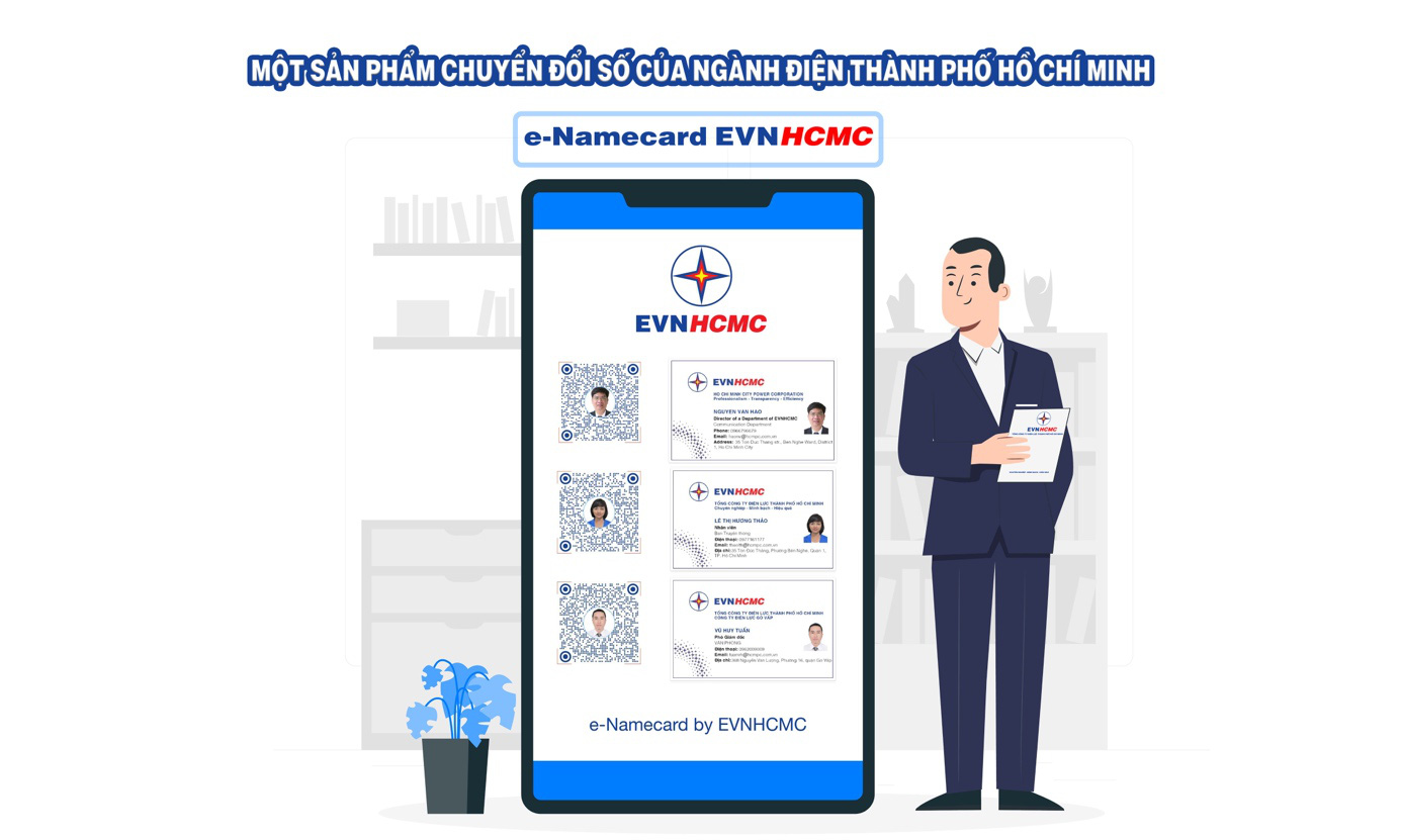 EVNHCMC số hóa hoạt động giao tiếp với danh thiếp điện tử - Ảnh 1. EVNHCMC số hóa hoạt động giao tiếp với danh thiếp điện tử - Ảnh 1.
