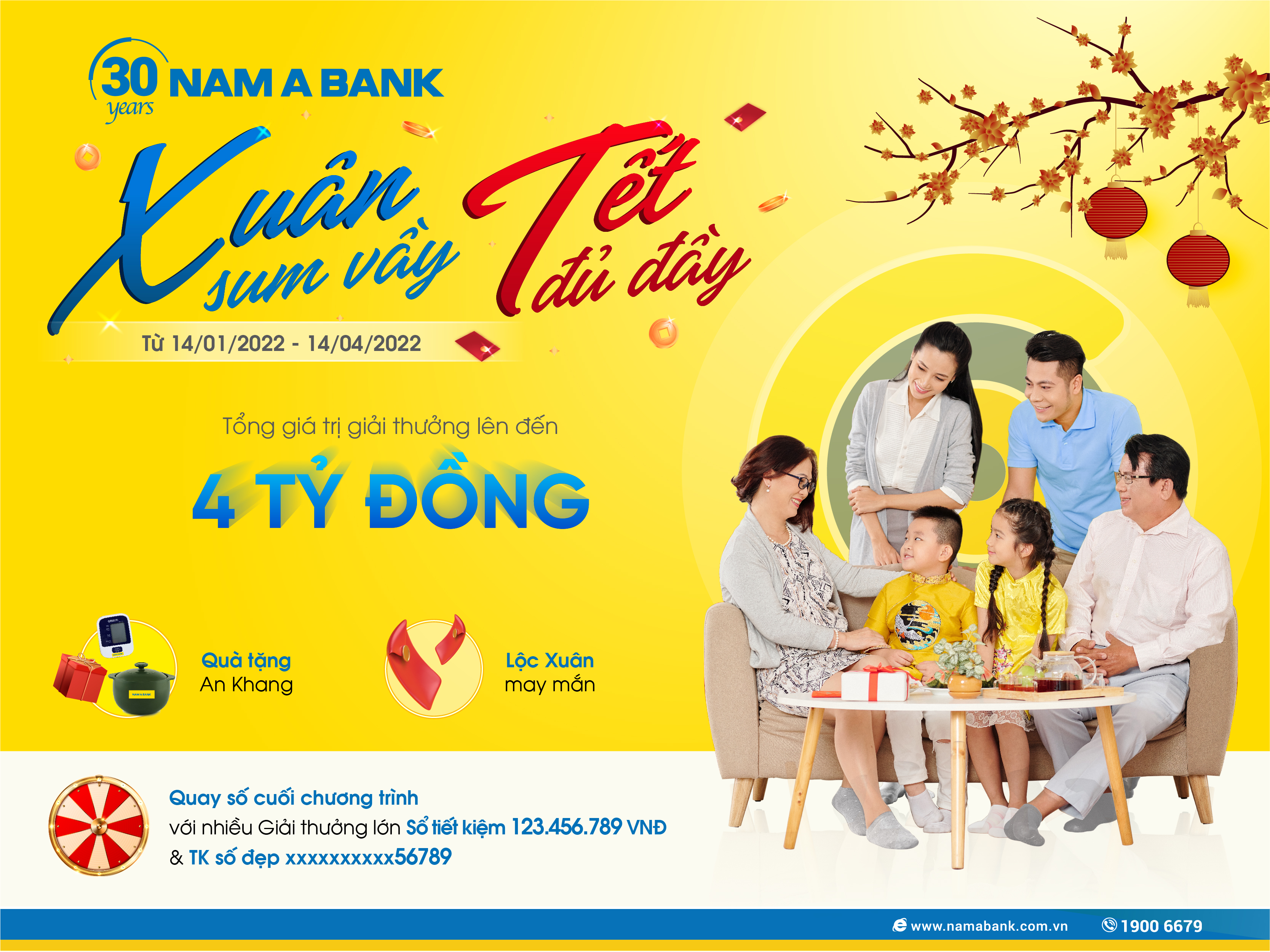 Cơ hội nhận lộc xuân lên đến 4 tỉ đồng khi giao dịch tại Nam A Bank - Ảnh 2.