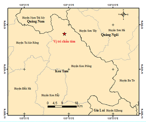 4 trận động đất liên tiếp ở Kon Tum - Ảnh 1.