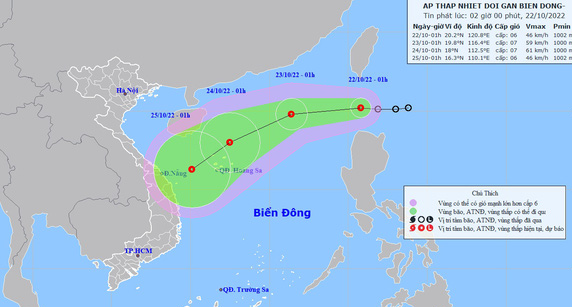 Áp thấp nhiệt đới vào Biển Đông, miền Trung sắp đón đợt mưa lớn - Ảnh 1.