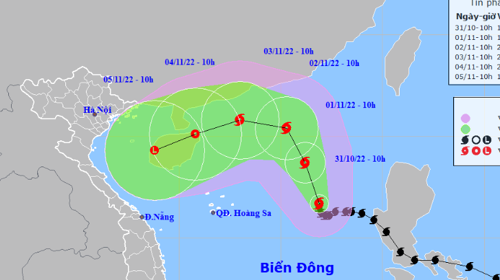 Bão số 7 di chuyển lên phía bắc - Ảnh 1.