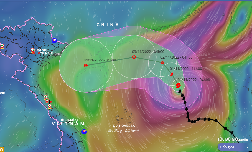 Bão số 7 đang ở giai đoạn mạnh nhất, cách Hoàng Sa 570km - Ảnh 1.