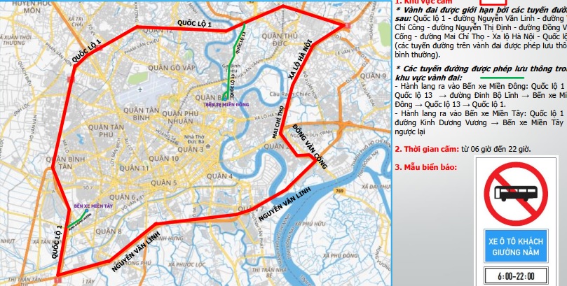 Trình phương án hạn chế xe khách giường nằm vào nội đô TP.HCM - Ảnh 1.