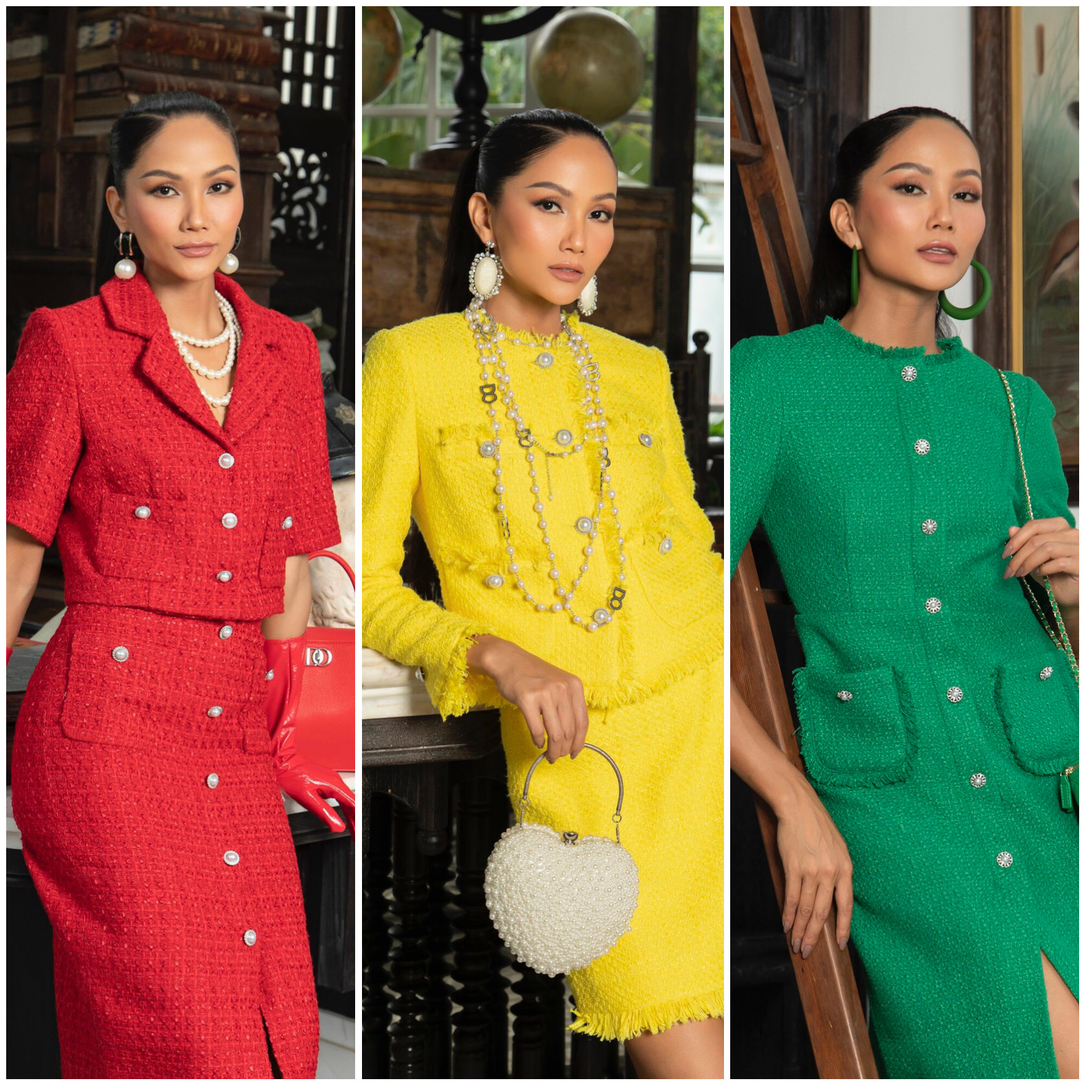 Hoa hậu H’Hen Niê gợi ý xu hướng thời trang mùa đông với vải tweed - Ảnh 1.