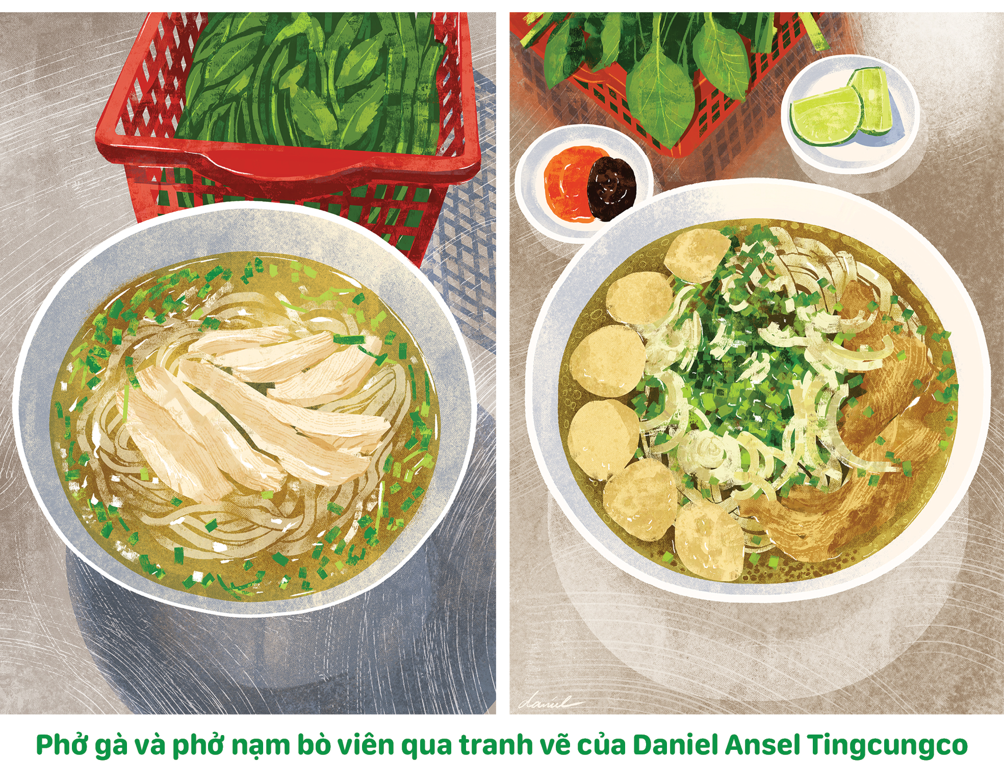 Cách vẽ vẽ món ăn Việt Nam đơn giản cho người mới bắt đầu