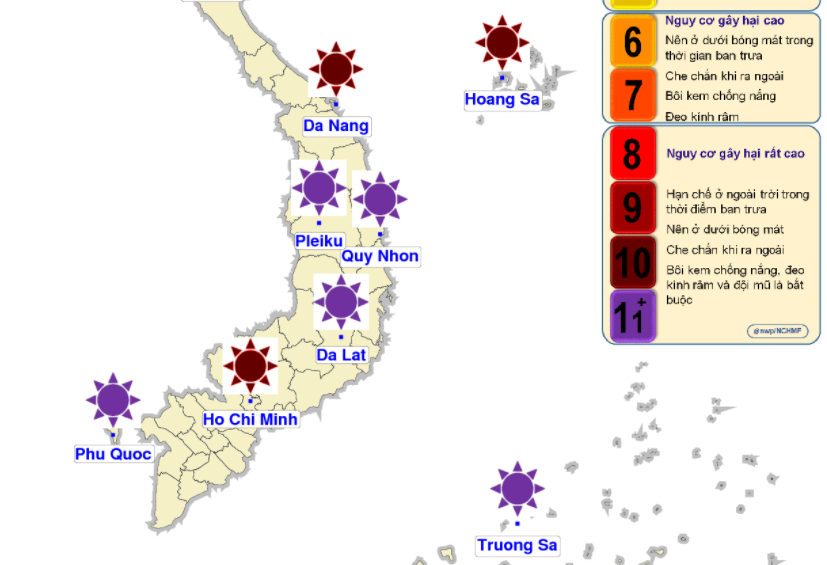 3 ngày tới tia cực tím trên cả nước nguy cơ rất cao - Ảnh 1.