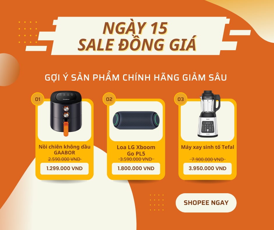 Mua sắm hàng hiệu giá tốt với ưu đãi miễn phí vận chuyển hấp dẫn tại Ngày 15 Sale Đồng Giá - Ảnh 2.