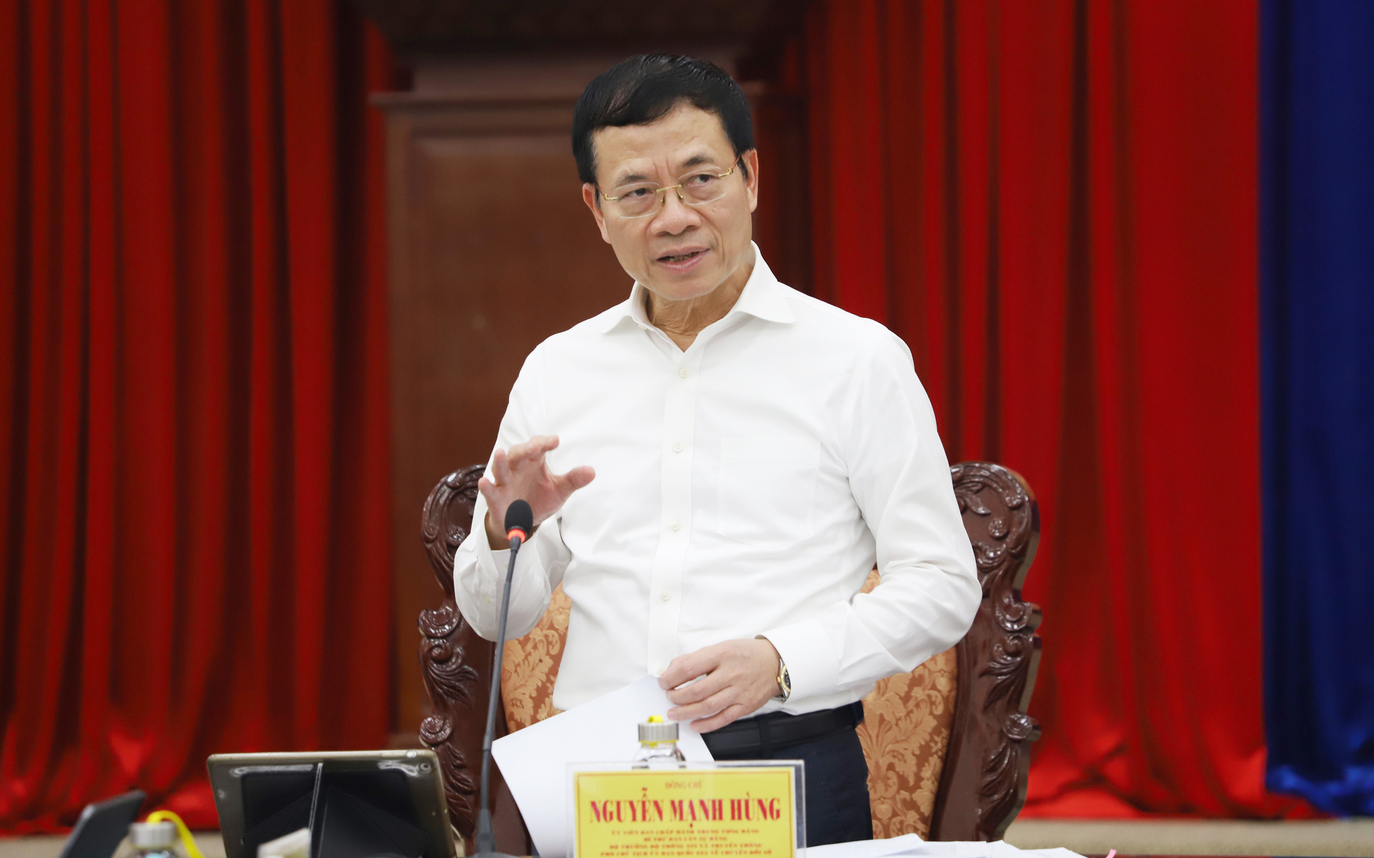 Bộ trưởng Nguyễn Mạnh Hùng đề nghị Bạc Liêu tái lập Sở Thông tin và Truyền thông
