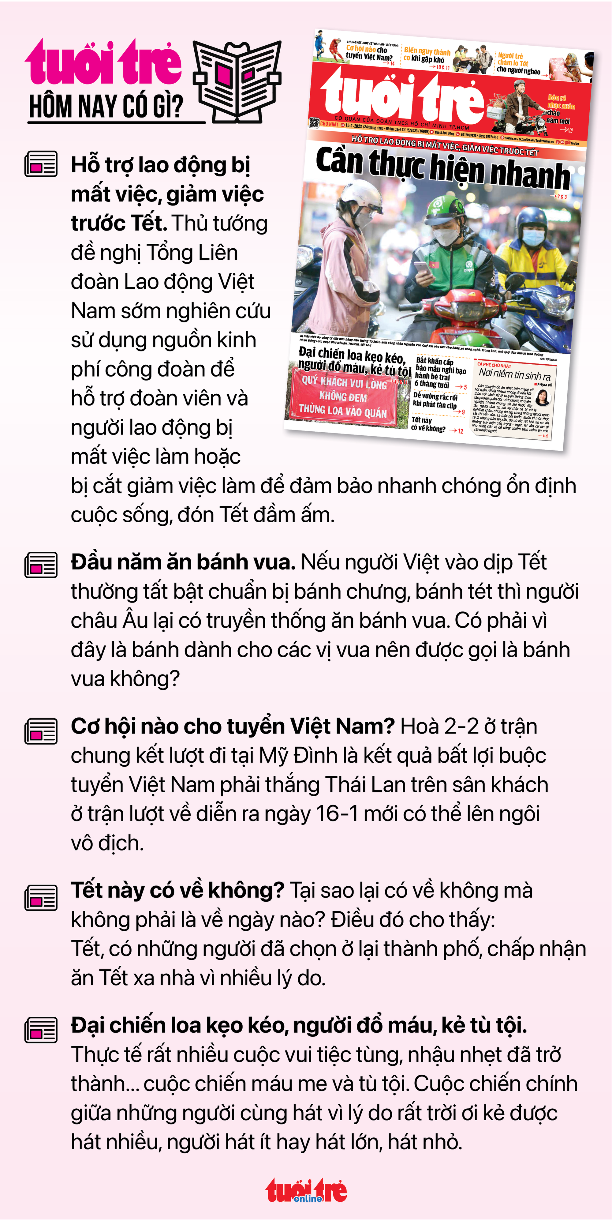 Tin tức sáng 15-1: 5 cách phòng tránh ngộ độc dịp Tết Nguyên đán - Ảnh 4. Tin tức sáng 15-1: 5 cách phòng tránh ngộ độc dịp Tết Nguyên đán - Ảnh 4.