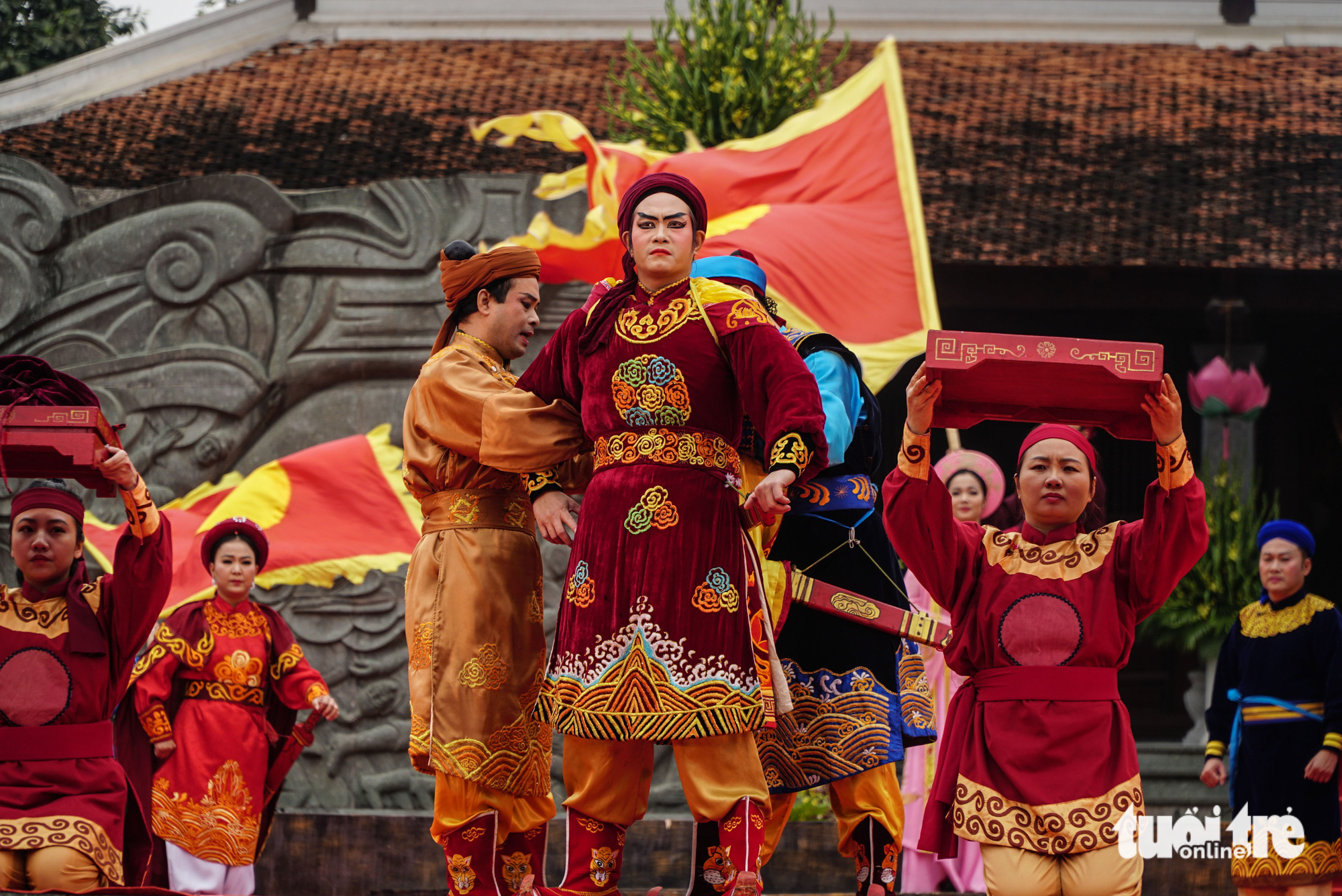 Tái hiện hình ảnh Vua Quang Trung trong lễ hội Đống Đa - Ảnh 1.