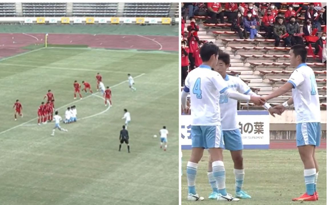 Xem pha phối hợp đá phạt gây sốt của cầu thủ Nhật Bản