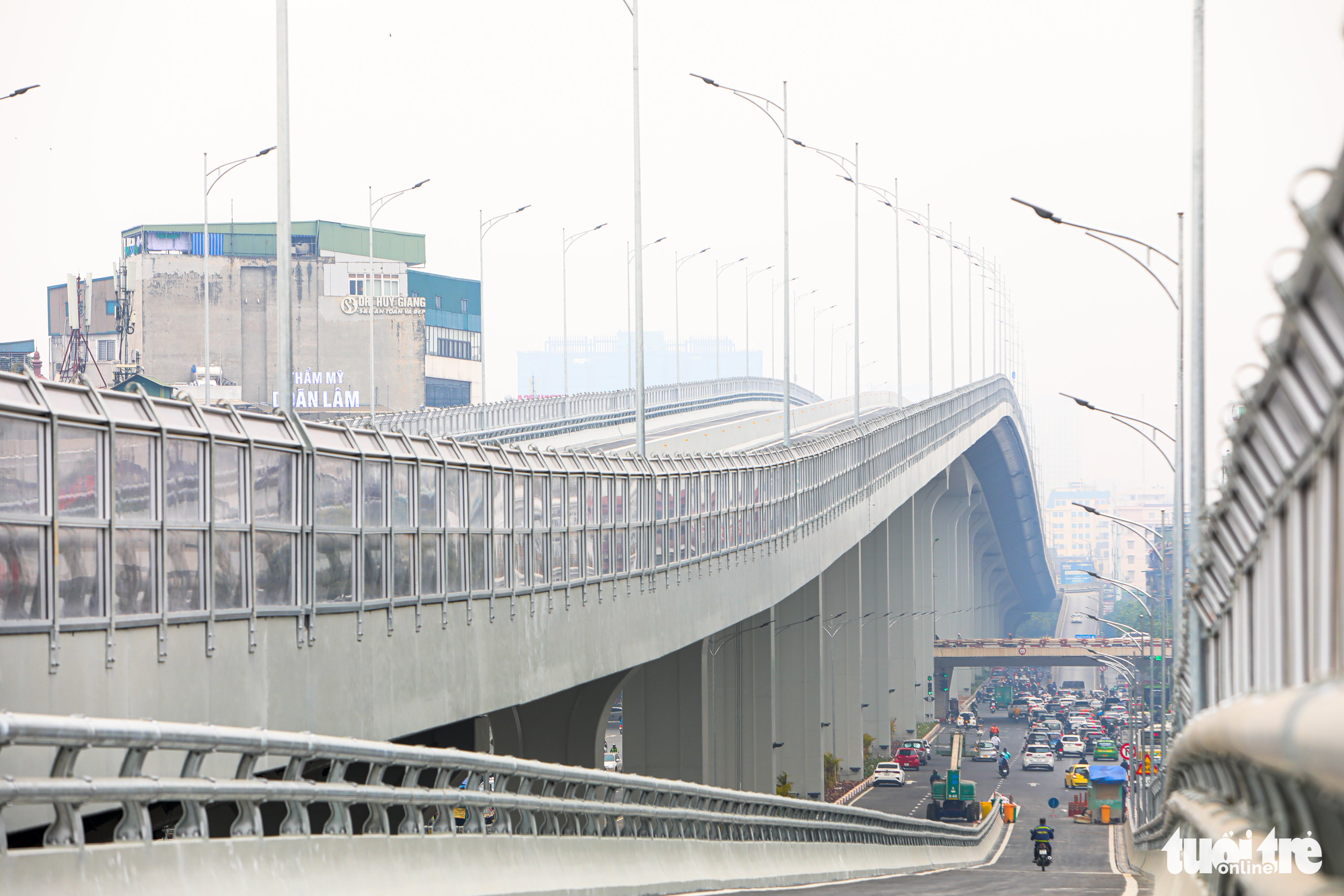 Ngắm đường vành đai 2 trước ngày thông xe - Ảnh 5.