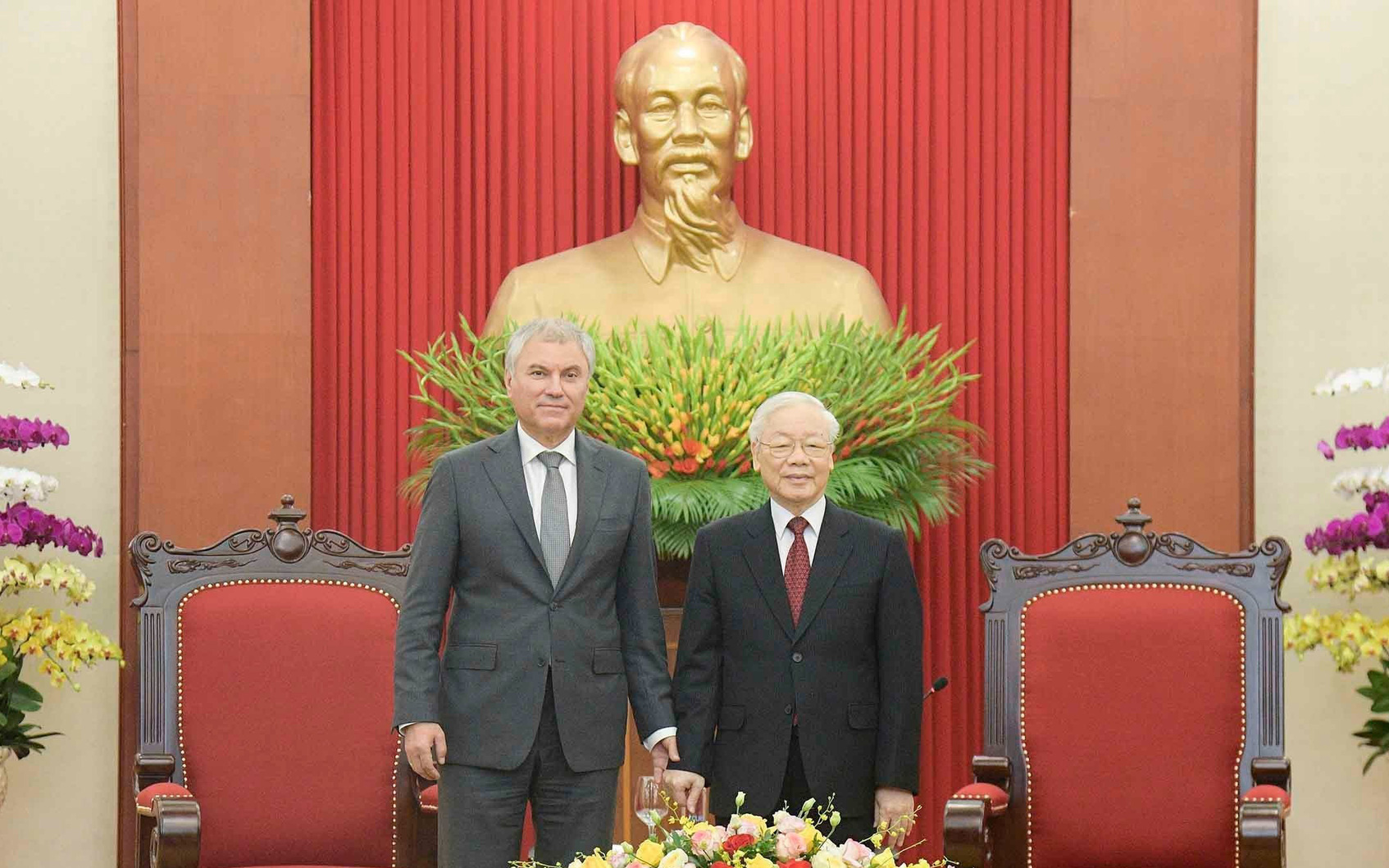 Việt Nam - Nga đối thoại chiến lược- Ảnh 2. Tổng bí thư: Việt Nam coi trọng quan hệ Đối tác chiến lược toàn diện với Nga